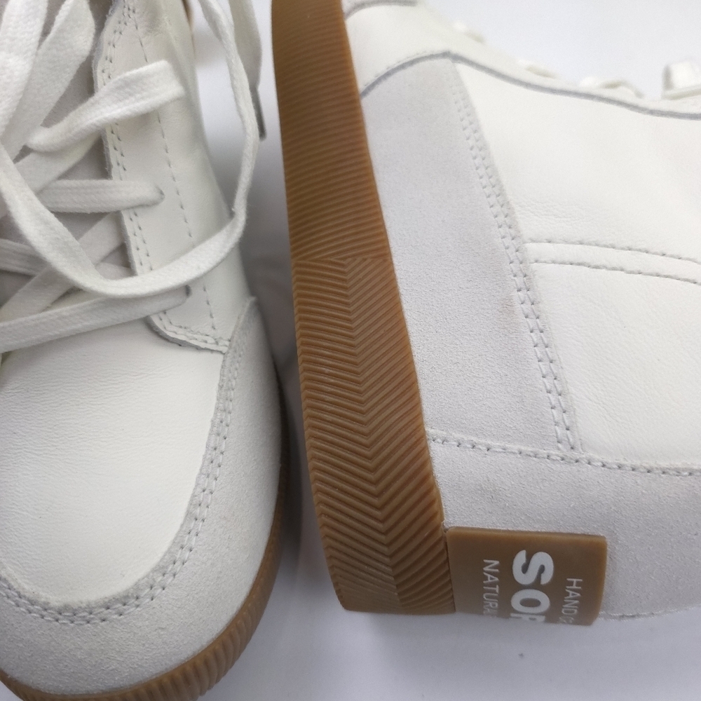 Sorel Women's White High-Top Wedge Sneakers Sz 9.5 - Picture 7 of 14